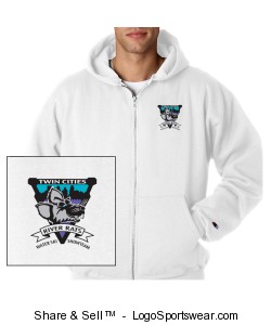 Champion Adult Powerblend Full Zip Hooded Sweatshirt Design Zoom